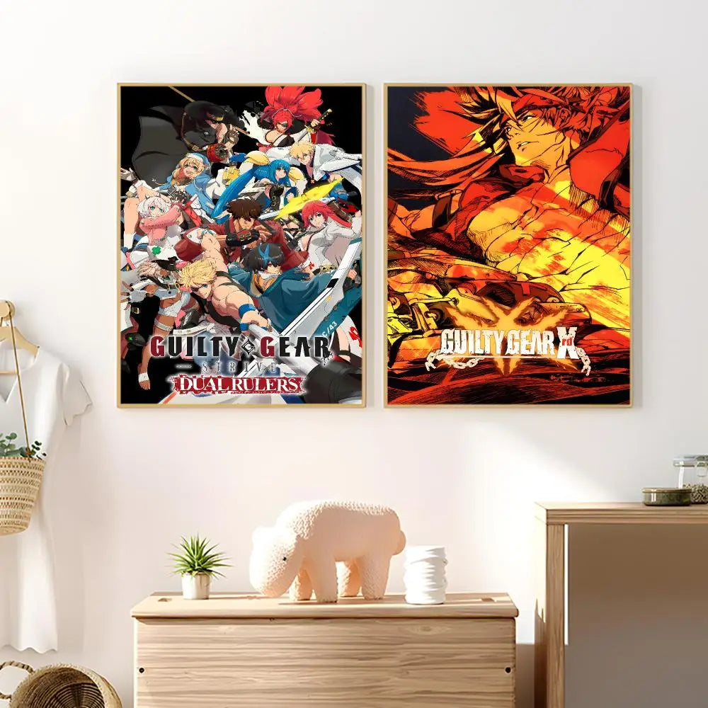 Guilty Gear HD Waterproof PVC Poster Stickers | Wall Décor Wall Poster Stickers Axl