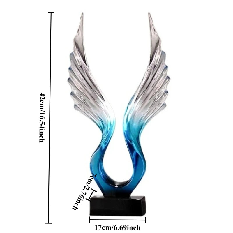 Nordic Minimalist Resin Figurines – Modern Home Décor Sculpture Decorative Figurine Axl Blue