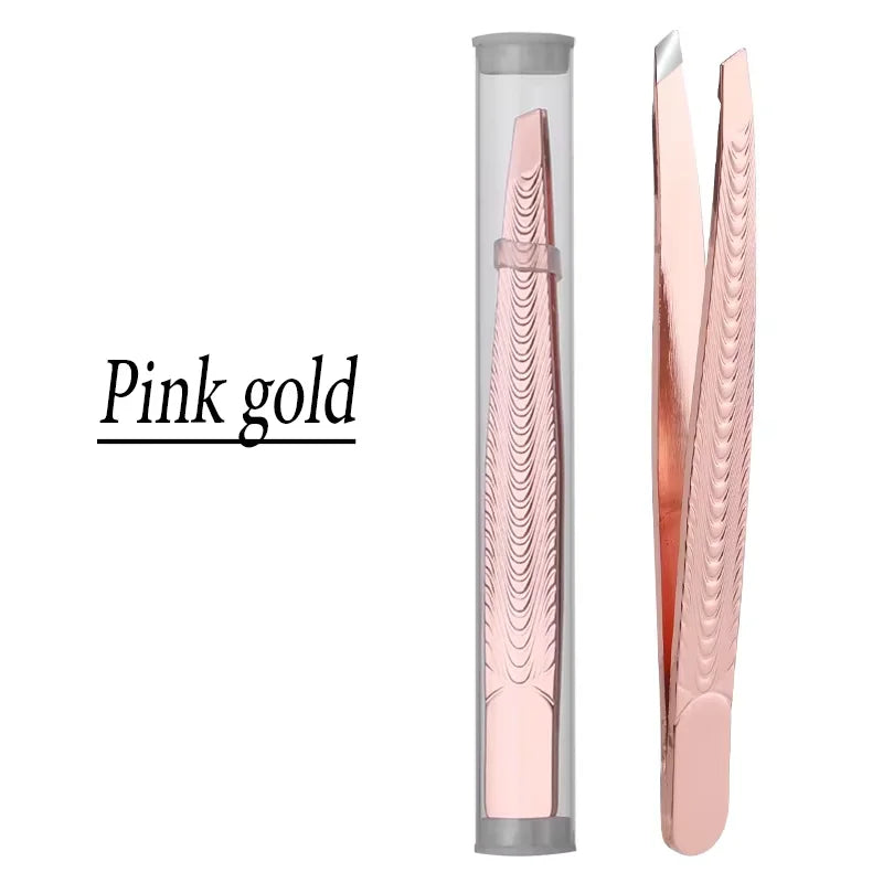 Professional Stainless Steel Tweezers – Eyebrow & Lash Tool Precision Tweezers Axl 1pcs C