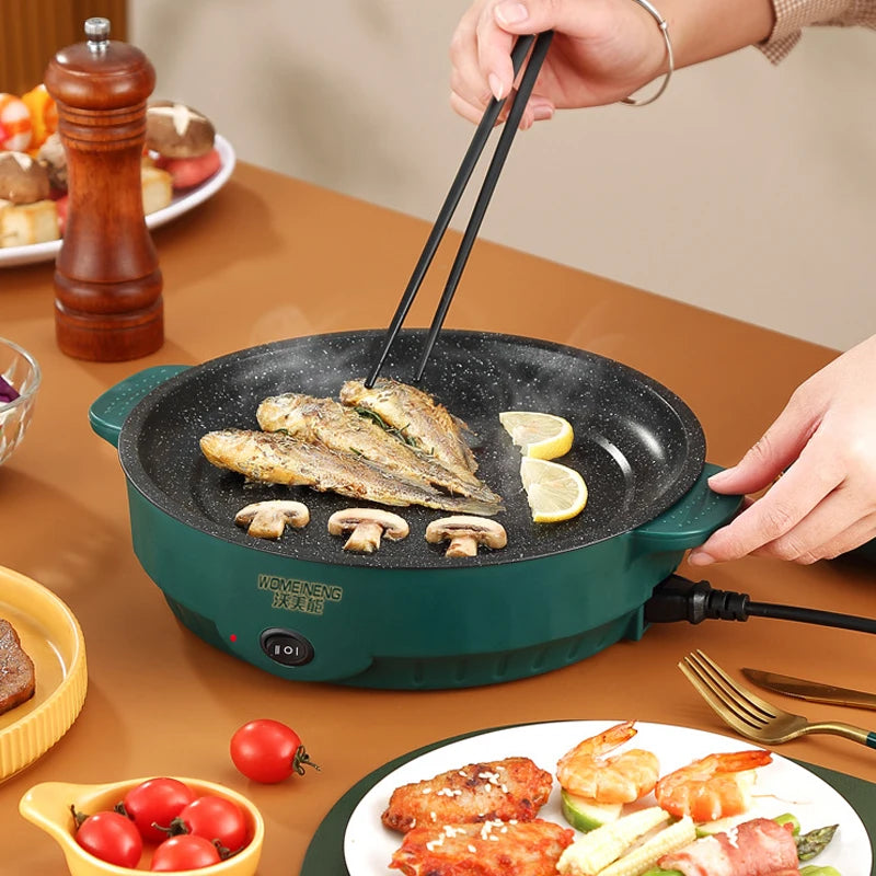 BALASHOV 26cm Electric Non-Stick Frying Pan Multicooker 600W Electric Frying Pan Axl