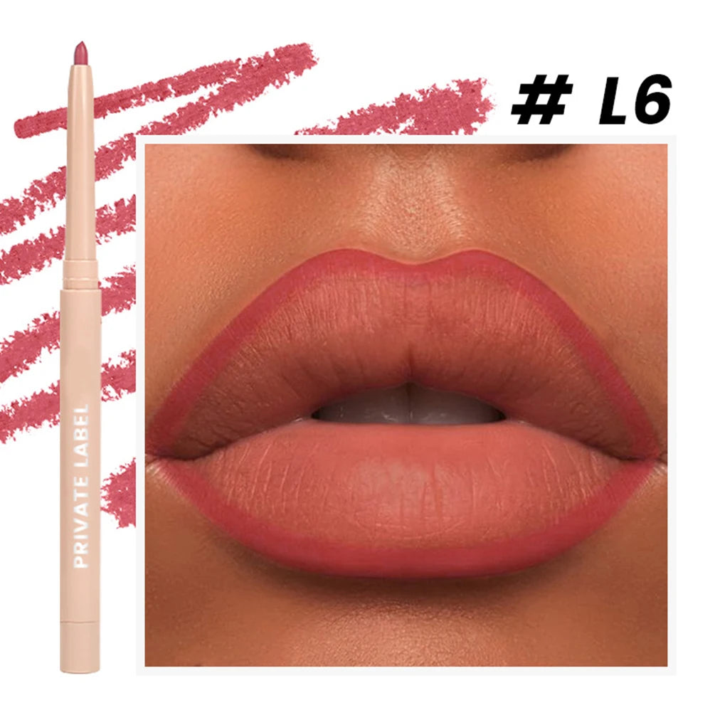 Vegan Waterproof Matte Lip Liner – Long-Lasting Nude Lip Pencil Matte Lip Liner Axl 06 1pcs NO LOGO