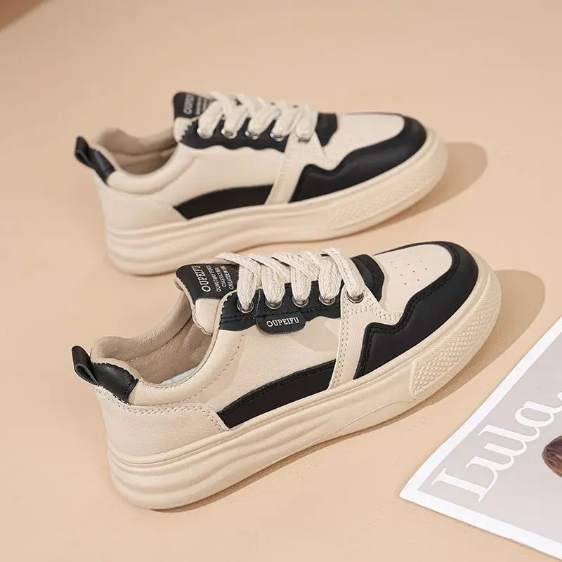 Women's Platform Sneakers – Lace-Up Casual Board Shoes Platform Sneakers Axl