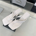 Retro Clip Toe Women's Low Heel Summer Slippers | Party Shoes Low Heel Slippers Axl 35 WHITE