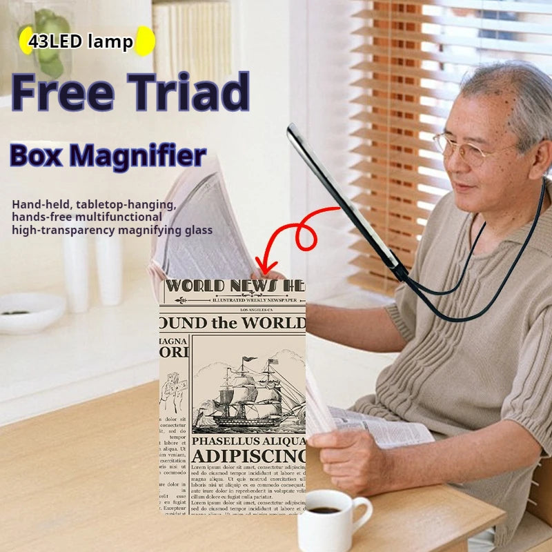 Hands-Free Neck Magnifier with LED Light & USB Charging Neck Magnifying Glass Axl 4X