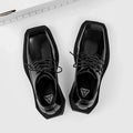 Men's British Square Toe Leather Dress Loafers | Formal Shoes Men's Dress Loafers Axl Black Bright 38