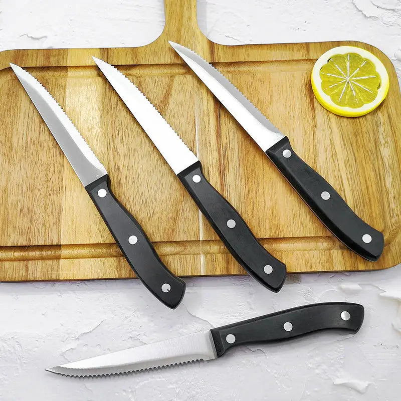 Stainless Steel Serrated Steak Knife Set – Sharp & Durable Steak Knife Set Axl