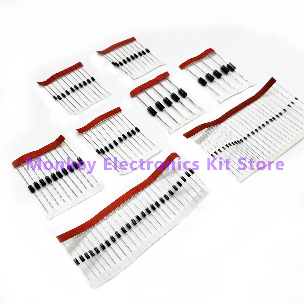 100PCS 8-Value Diode Kit – Schottky & Fast Switching Set Diode Component Kit Axl