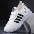 Men's Lightweight Breathable Mesh Casual Sneakers Lace-Up Casual Sneakers Axl WHITE 40