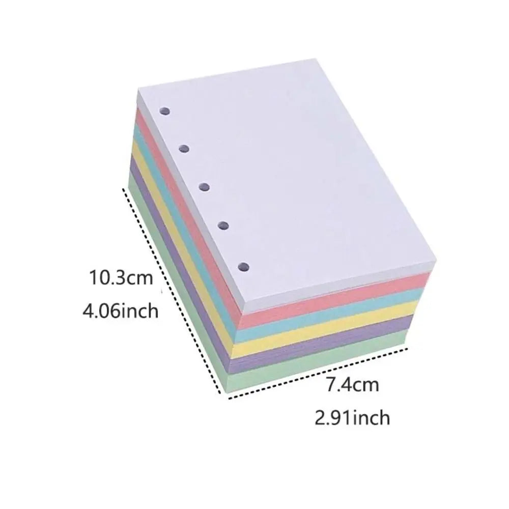 A8 M5 Candy Color Loose Leaf Refill Paper 50 Sheets – 5-Ring Loose Leaf Refill Paper Axl