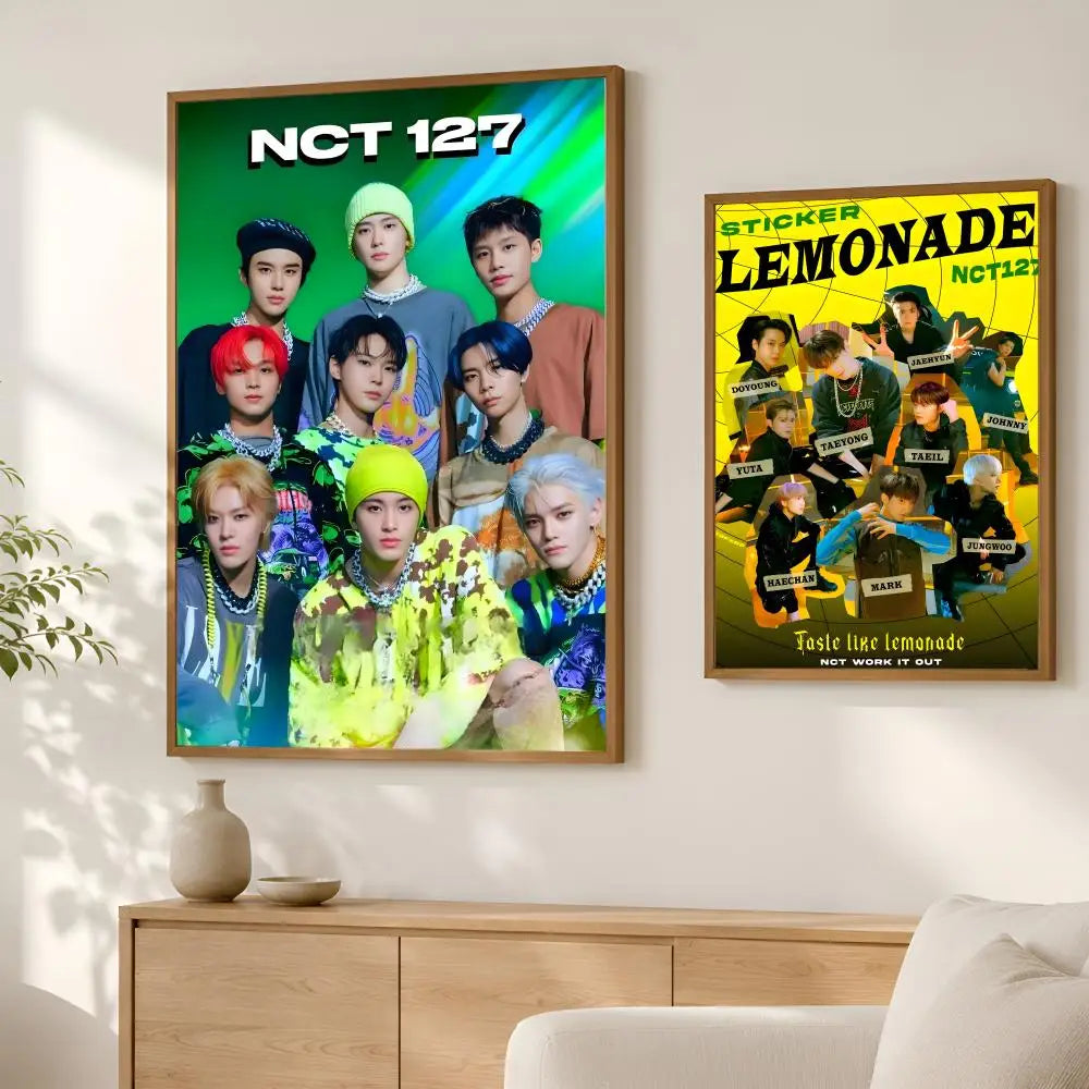 NCT127 Self-Stick HD PVC Wall Art Poster | Waterproof Decor Wall Art Poster Axl