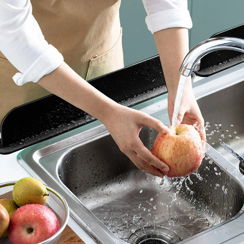 Silicone Sink Splash Guard – Kitchen & Bathroom Water Barrier Sink Splash Guard Axl