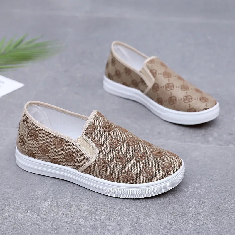 Women's Canvas Slip-On Loafers – Lightweight Flat Shoes Women's Loafers Axl