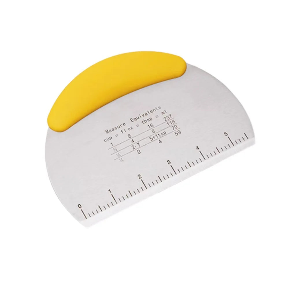 Stainless Steel Dough Scraper & Pastry Cutter with Scale Pastry Dough Scraper Axl Double-Sided Scale Y