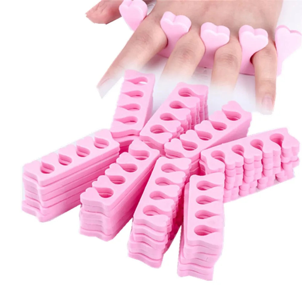 50 Pairs Soft EVA Toe Separators – Heart Design Nail Art Tool Toe Separators Axl