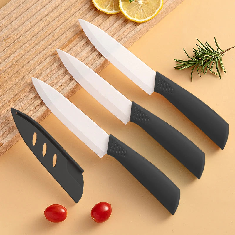Ceramic Paring Knife 3/4/5 Inch – Rust-Free with Blade Cover Ceramic Paring Knife Axl