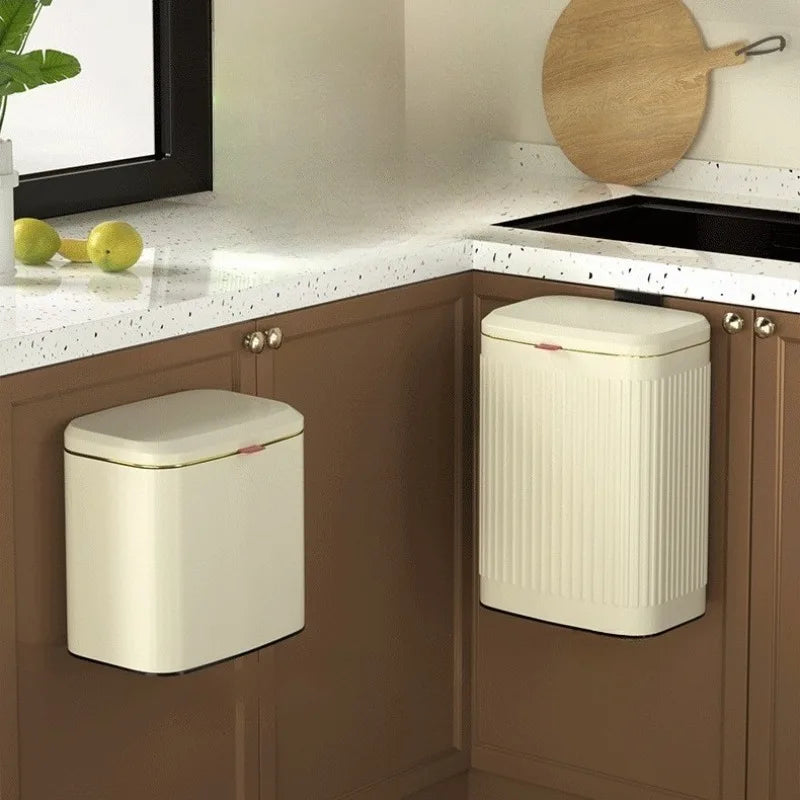 Wall Mounted Stainless Steel Trash Can with Lid – 8L Wall Mounted Trash Can Axl