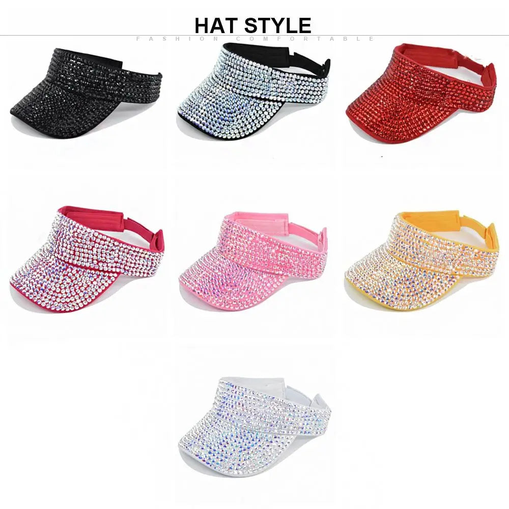 Women's Rhinestone Open-Top Baseball Cap | Korean Style Hat Women's Baseball Cap Axl