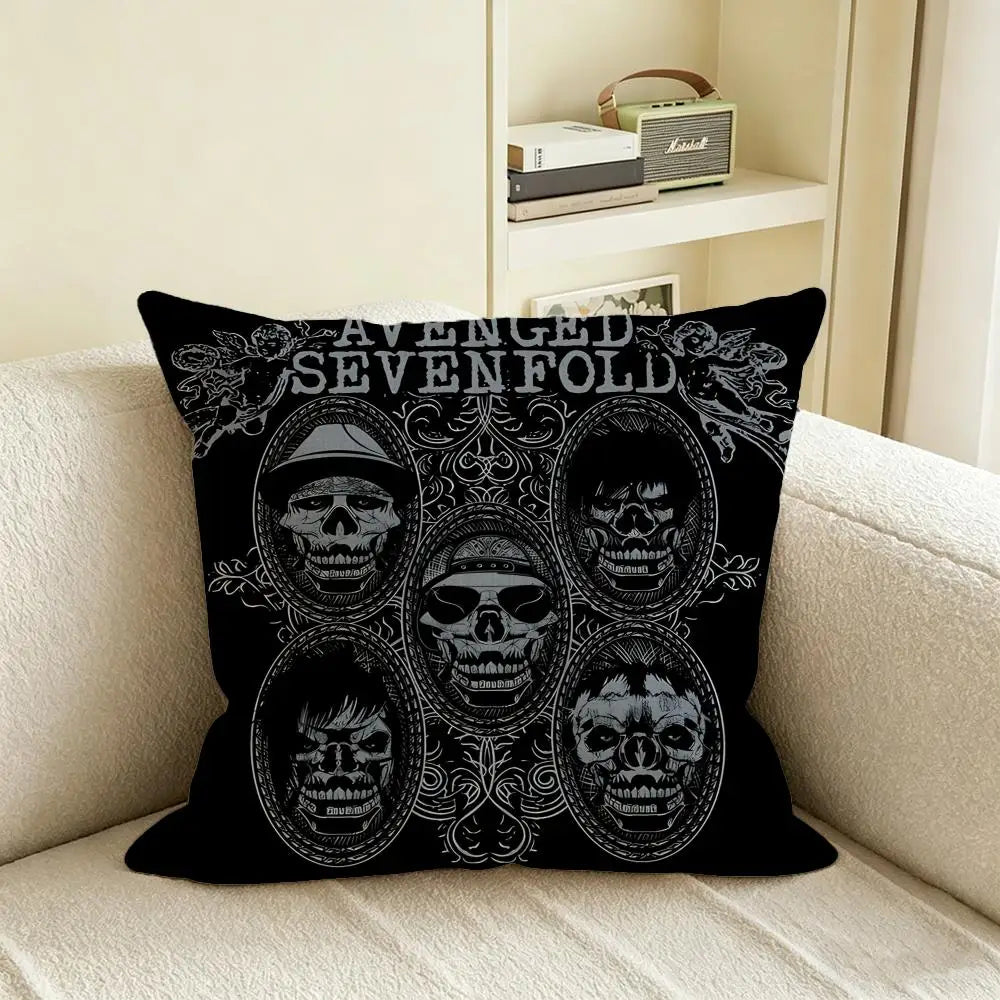 Avenged Sevenfold Linen Cushion Cover | Sofa & Bedroom Decor Linen Cushion Cover Axl White3 45X45cm