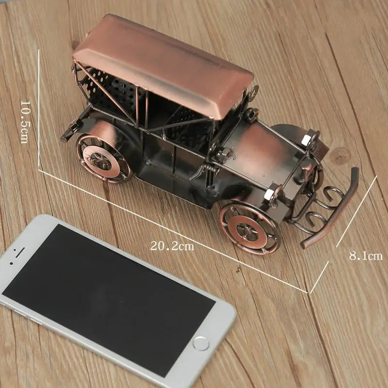 European Antique Classic Car Metal Ornament | Zinc Alloy Decor Metal Car Ornament Axl