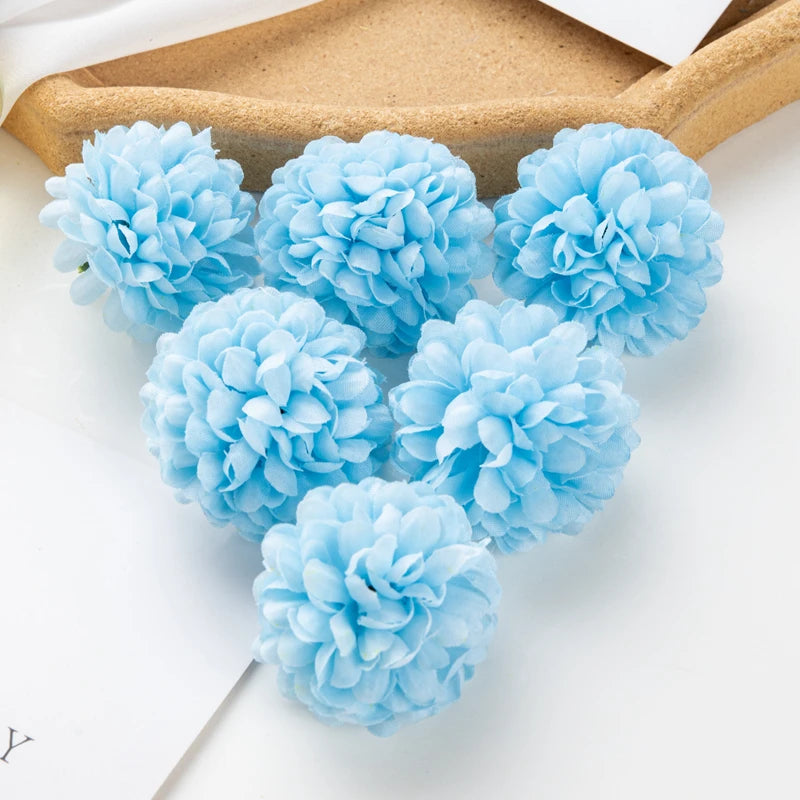 Silk Artificial Hydrangea Flower Heads – 10 or 100 Pcs DIY Decor Artificial Flower Heads Axl color 10 100pieces