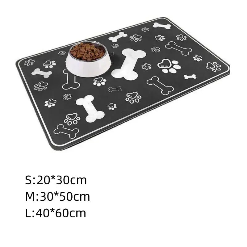 Diatomaceous Earth Pet Placemat – Non-Slip Absorbent Food Mat Pet Feeding Mat Axl