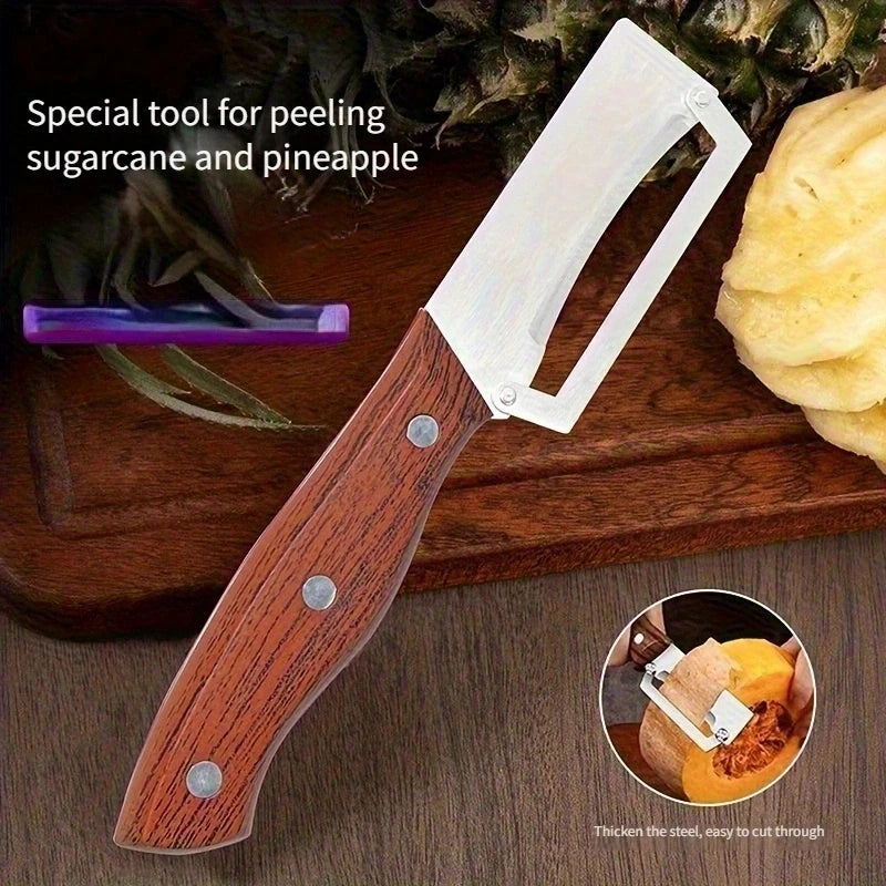 SHIBO Wooden Handle Paring Knife – Stainless Steel Fruit Peeler Paring Knife Axl