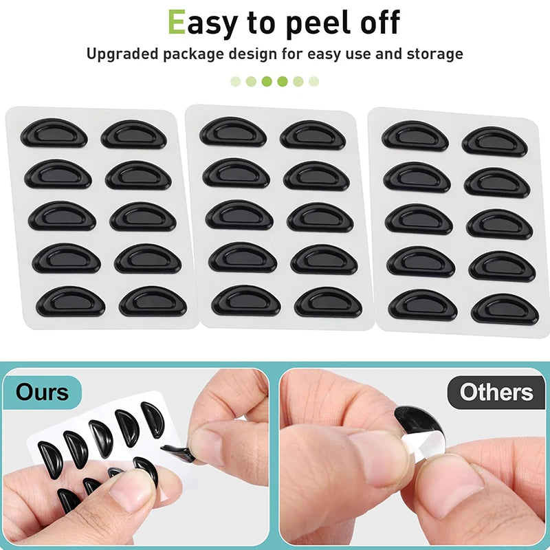 5 Pairs Silicone Anti-Slip Nose Pads for Glasses & Sunglasses Eyewear Nose Pads Axl