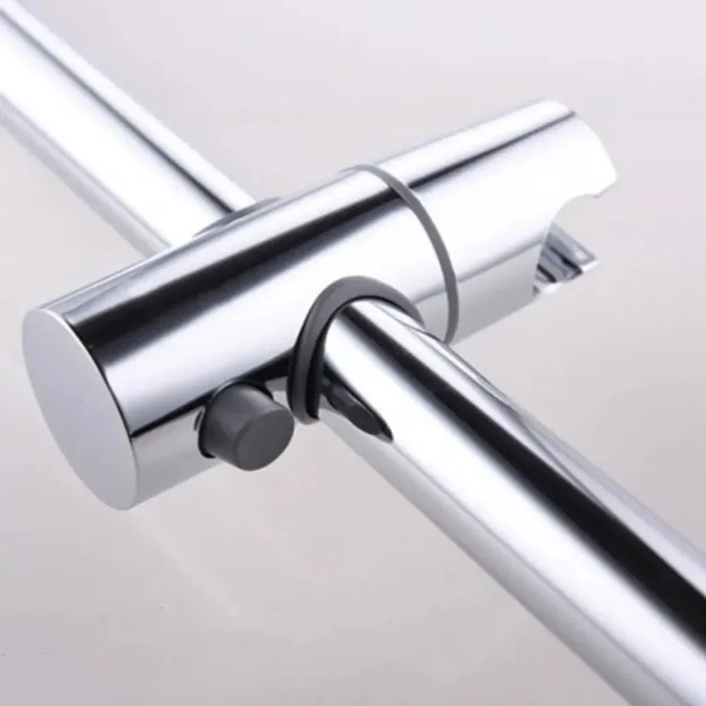 Adjustable Chrome Shower Slide Bracket – Fits 18–25mm Riser Rails Shower Slide Bracket Axl