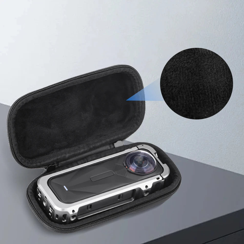 Insta360 X5 Carrying Case – Waterproof PU Storage Bag Camera Carrying Case Axl