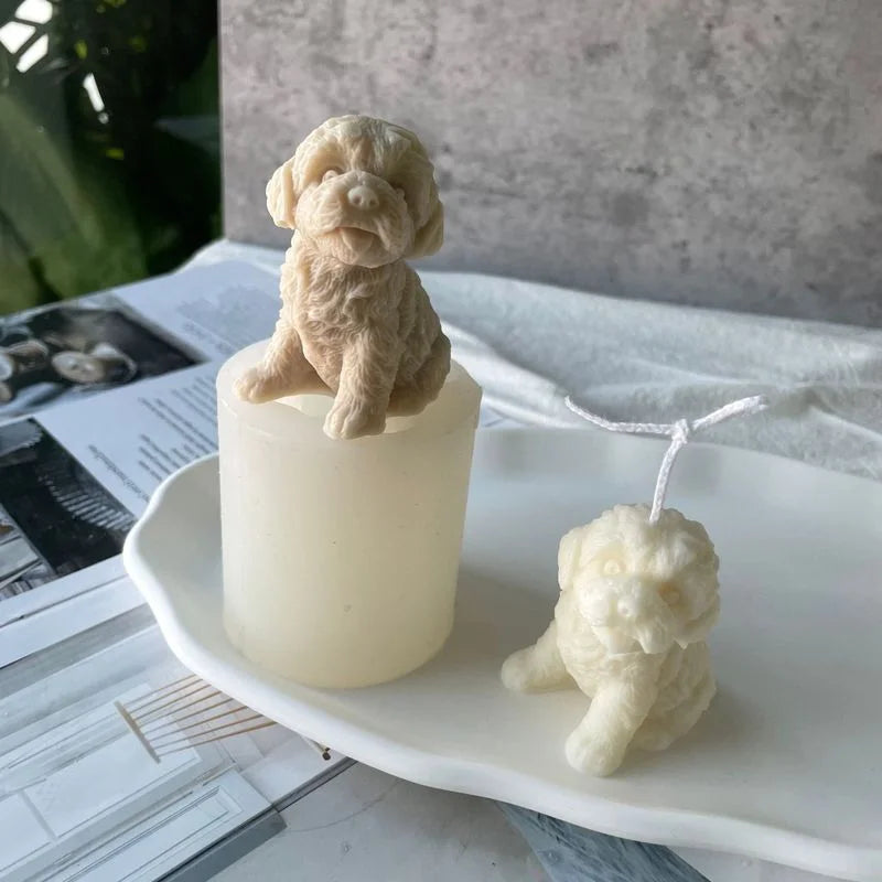 Teddy Dog Head Silicone Candle Mold – DIY Soap & Resin Mould Silicone Craft Mold Axl