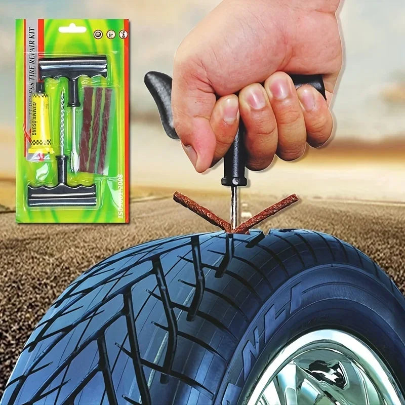Car & Motorcycle Tire Repair Kit – Emergency Puncture Tool Tire Repair Kit Axl