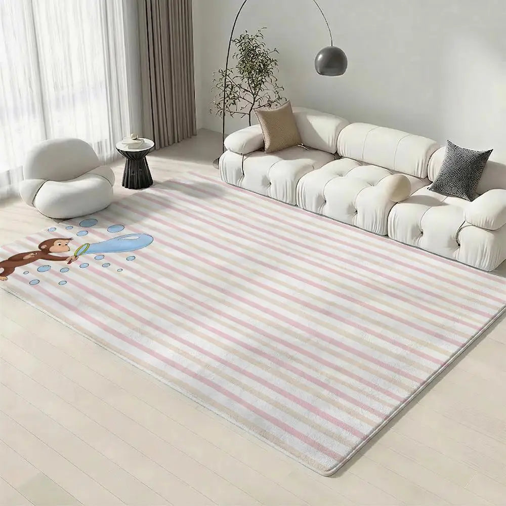 Curious George Flannel Floor Mat – Soft Non-Slip Indoor Rug Indoor Floor Rug Axl