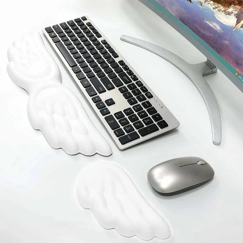 Angel Wing Memory Foam Keyboard & Mouse Wrist Rest Set Wrist Rest Set Axl