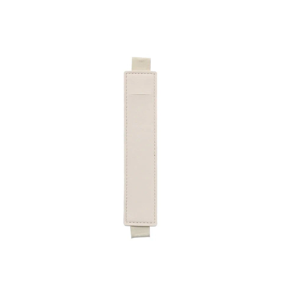 PU Leather Pen Holder – Detachable Elastic Notebook Pen Sleeve Notebook Pen Holder Axl Beige-1pcs