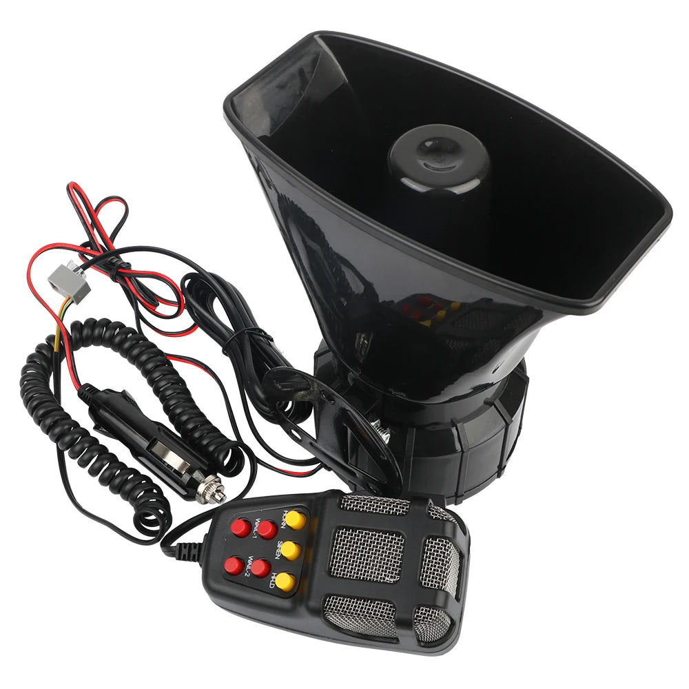 7-Sound 12V 100W 120dB Car Siren Horn & PA Speaker System Car Siren Horn Axl