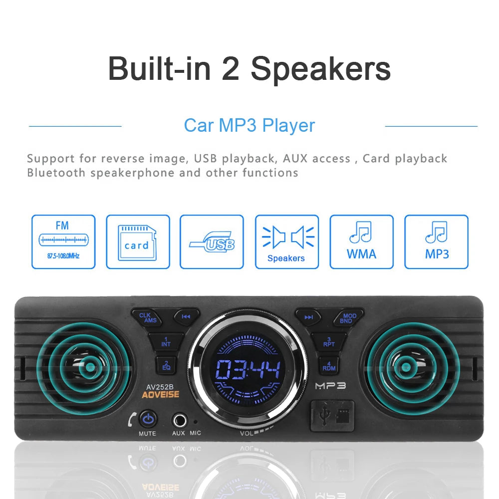 1 Din Car Radio – Bluetooth, FM, MP3, USB & AUX Input Car Radio Stereo Axl