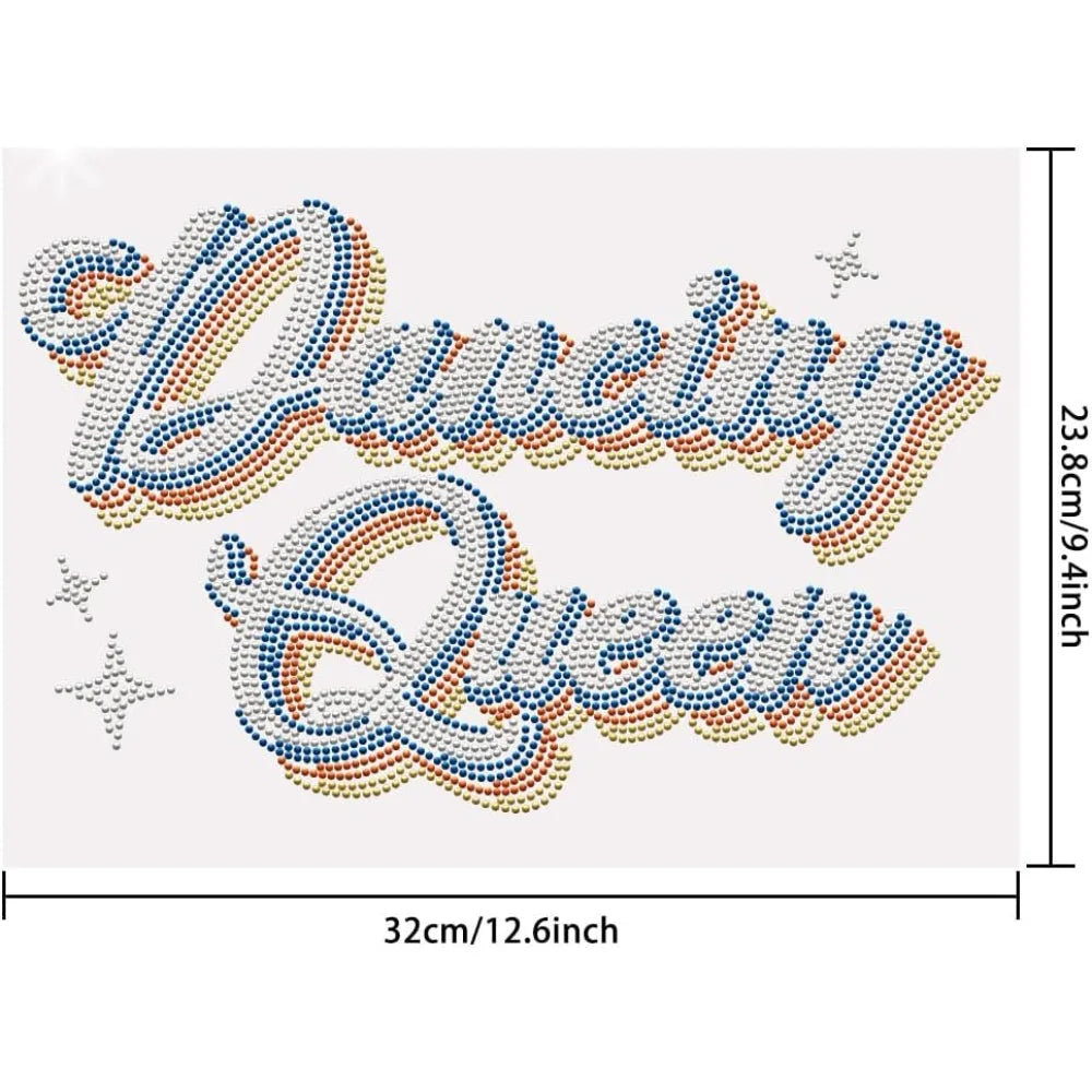 Dancing Queen Iron-On Rhinestone Appliqué | DIY Glitter Transfer Iron-On Appliqué Axl