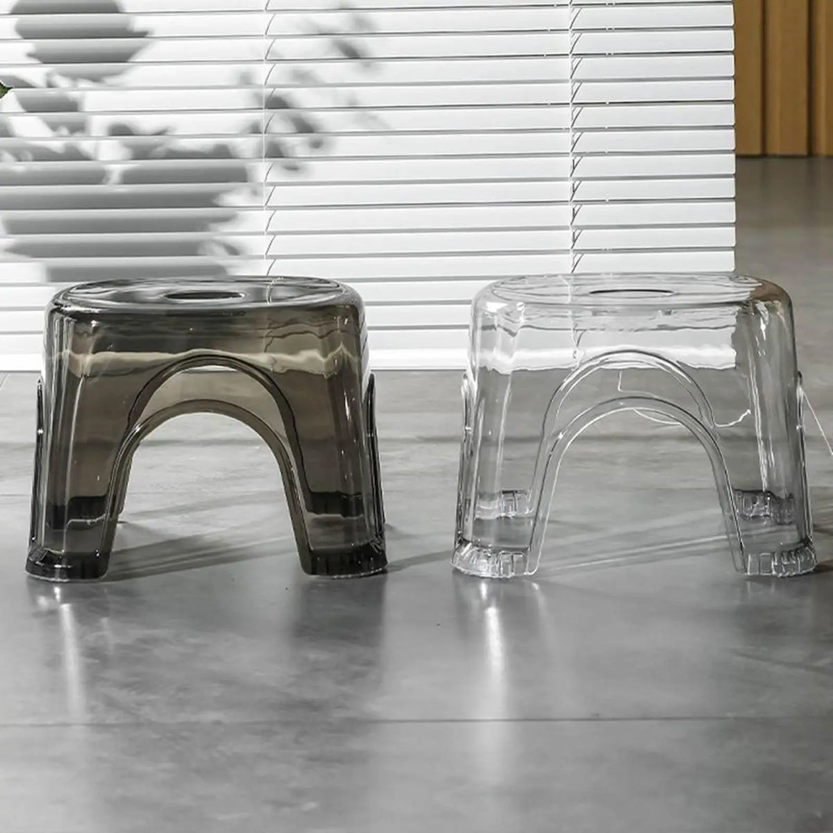 Clear Shower Foot Stool – Waterproof PP Bath Seat Shower Foot Stool Axl