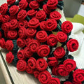 DIY Crochet Rose Bouquet Blanket Kit – 100% Cotton Material Pack Crochet Craft Kit Axl 40cm-Rose