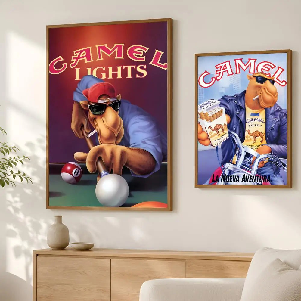 Camel Wall Art Poster – Self-Stick Waterproof HD Home Decor Wall Art Poster Axl