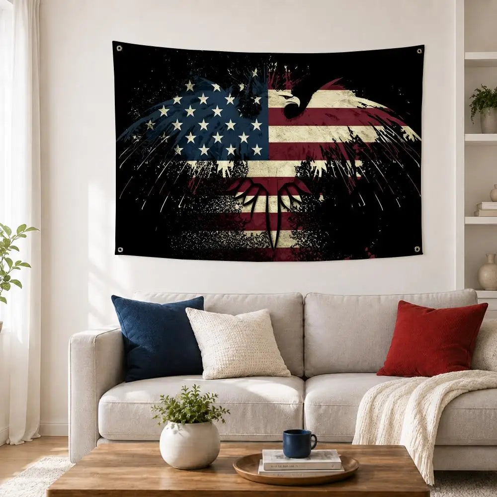 Eagle & God Pattern Flag – Wall Banner for Home & Outdoor Events Decorative Flag Banner Axl