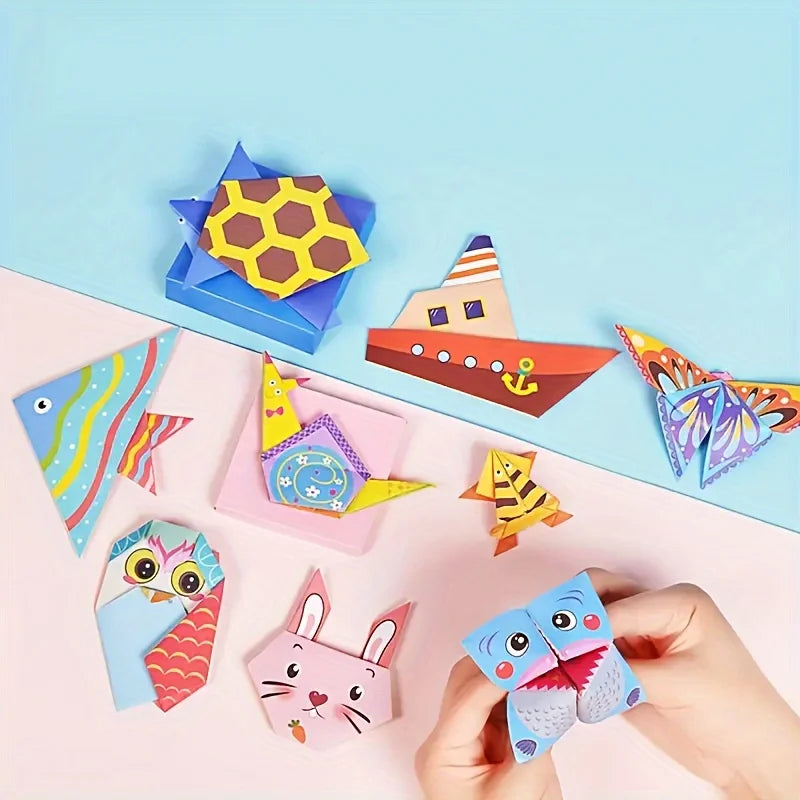 Origami Fun Kit – Guiding Book & 54 Sheets Beginner Craft Origami Craft Kit Axl