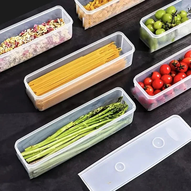 4-Piece Long Food Storage Containers – Fridge & Kitchen Organizer Food Storage Containers Axl