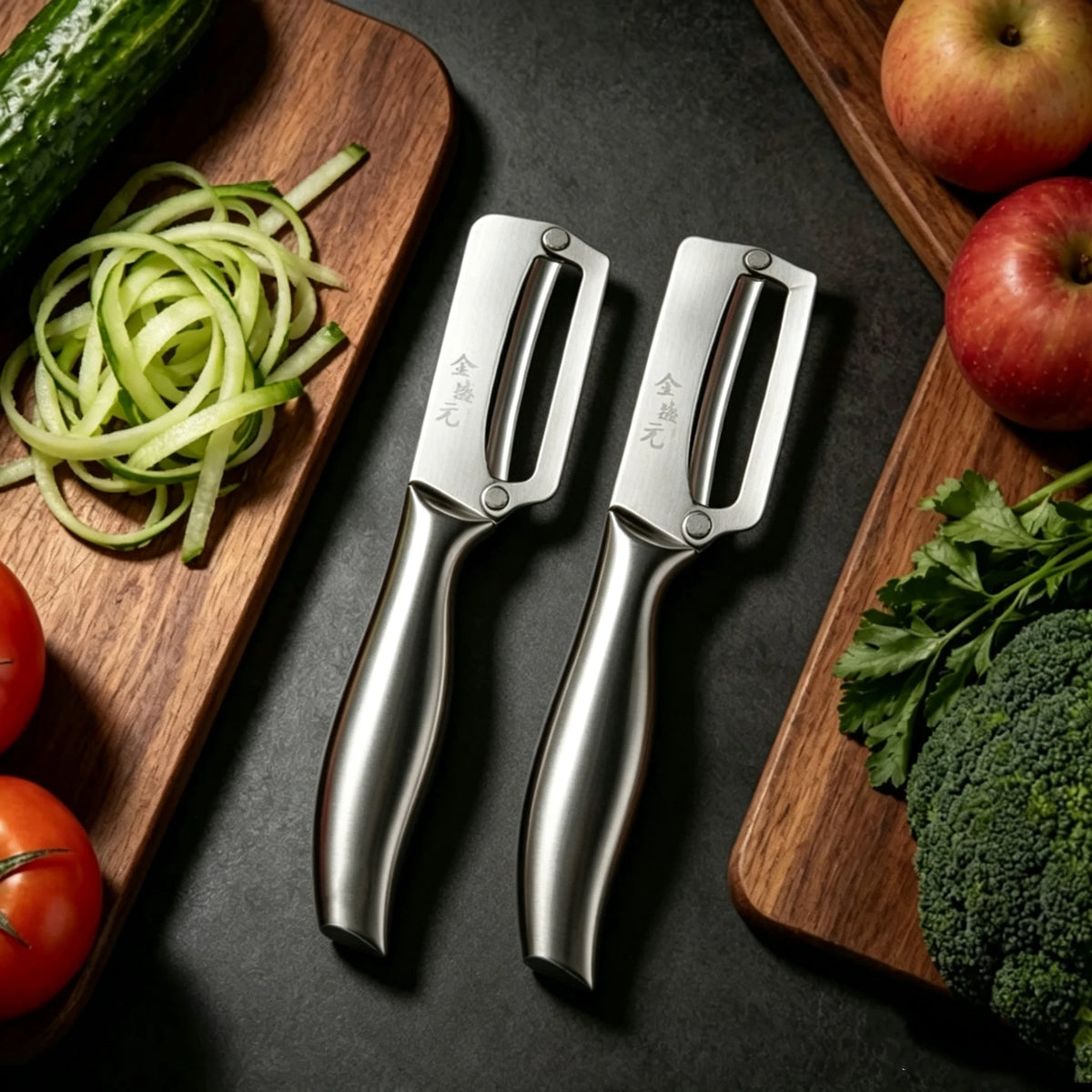 Stainless Steel Vegetable Peeler – Non-Slip Multi-Use Kitchen Tool Vegetable Peeler Axl 2pcs D