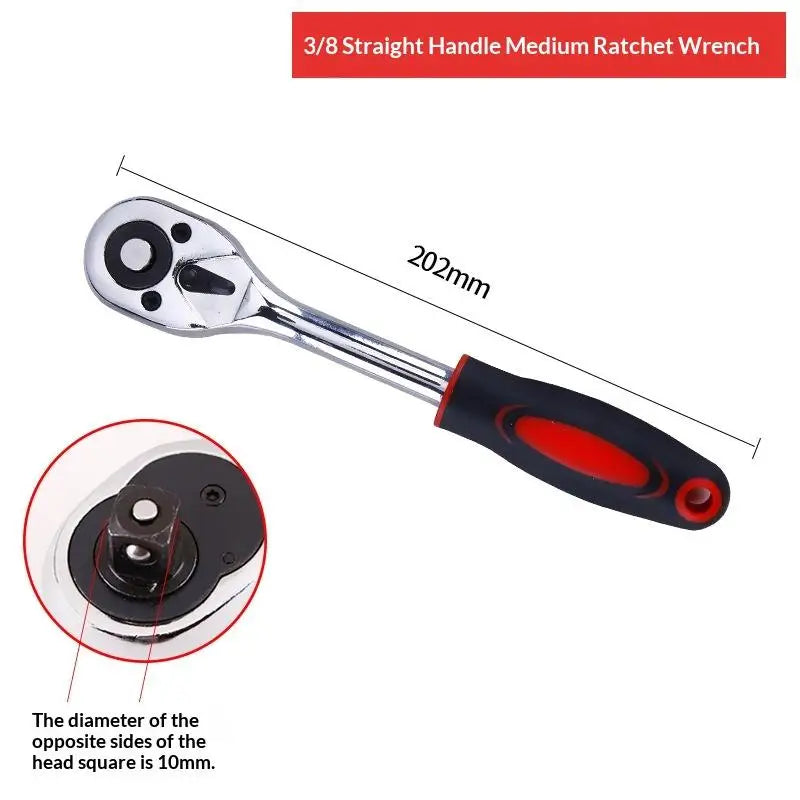 1/4 3/8 1/2" Ratchet Wrench – 24 Tooth Drive Socket Tool Ratchet Wrench Axl A2