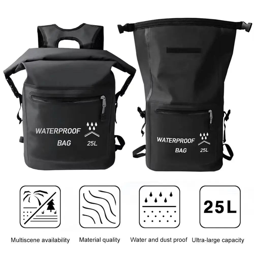 25L Waterproof Roll-Top Backpack – Dry Bag Beach & Swimming Waterproof Dry Bag Axl