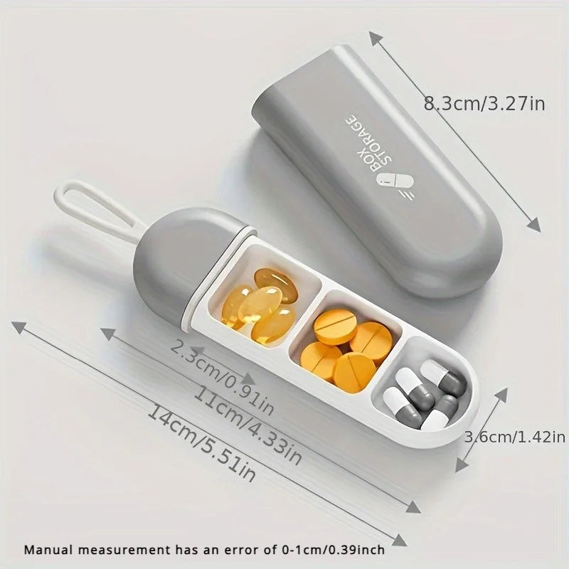 3-Compartment Pill Organizer with Loop – 5 or 20 Pack Pill Organizer Axl