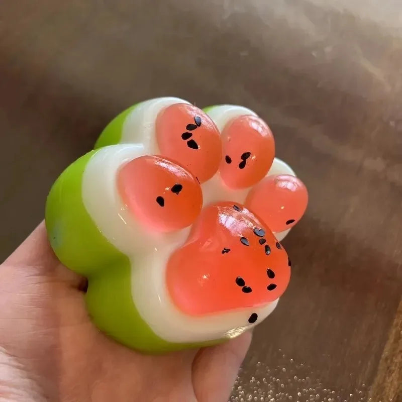 Watermelon Cat Paw Slow Rebound Squeeze Toy – Fun Gift Squeeze Fidget Toy Axl