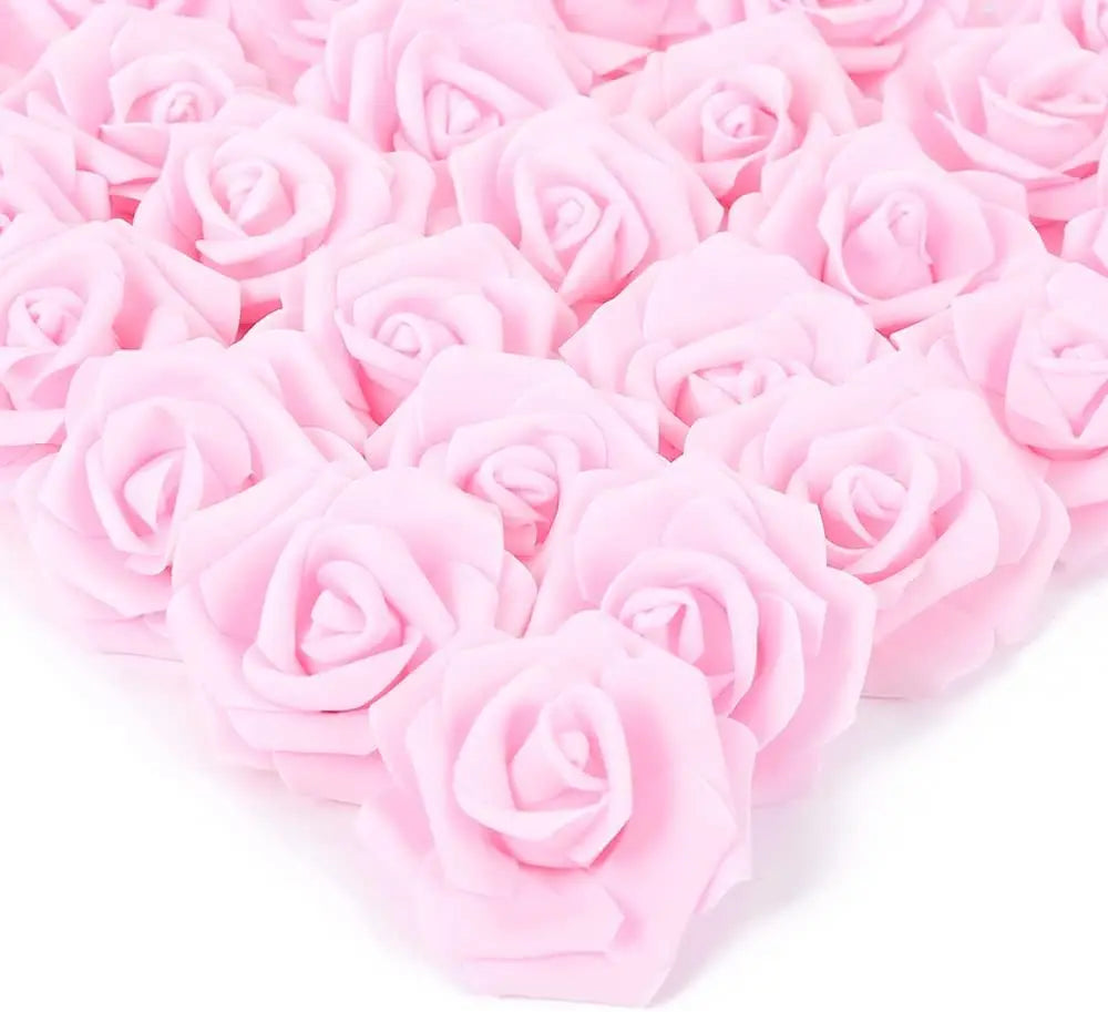 PE Foam Rose Heads – Artificial Flowers for Wedding & Home Decor Artificial Flower Heads Axl Light Pink 10pcs