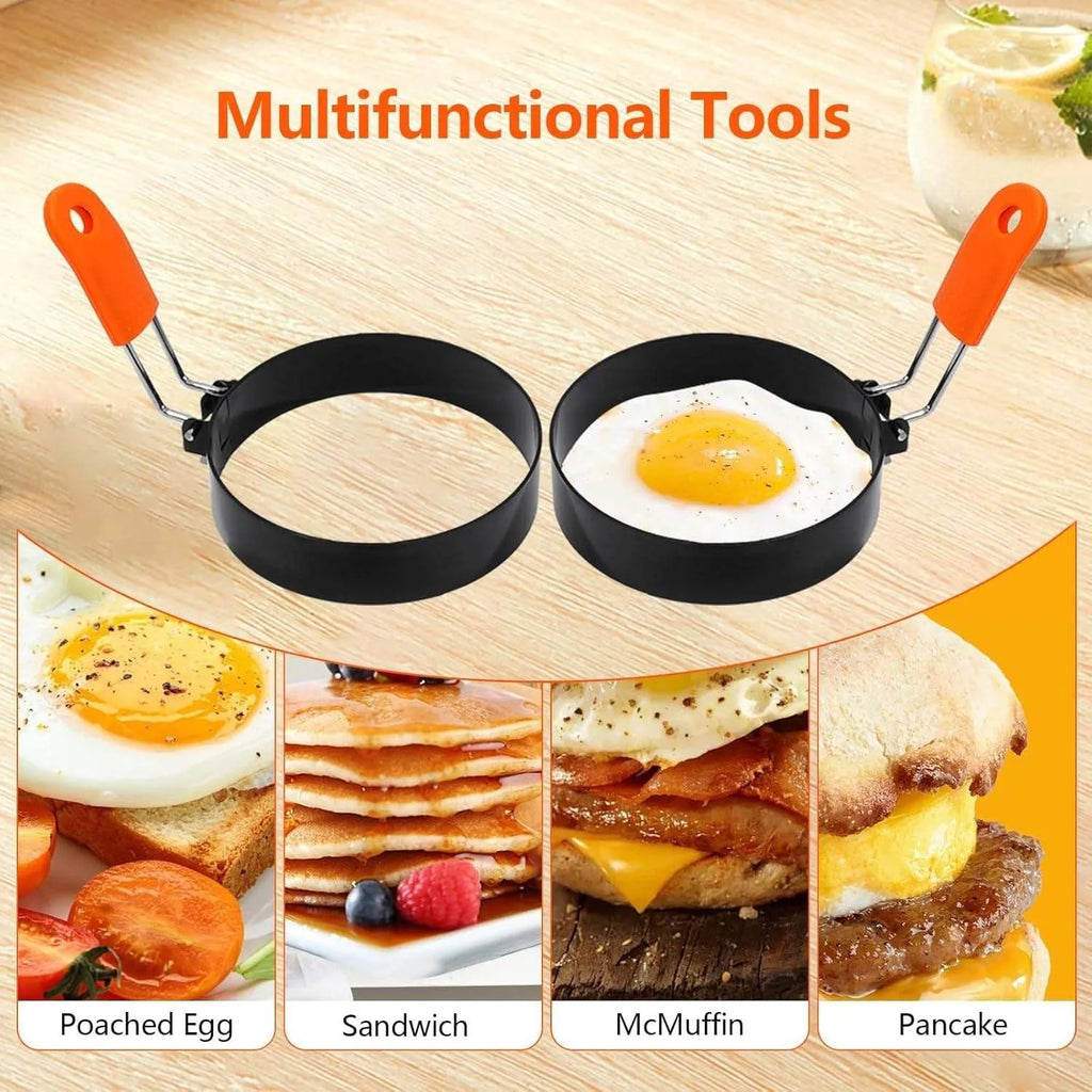 Stainless Steel Egg & Pancake Ring Mold | Breakfast Cooking Tool Egg & Pancake Mold Axl